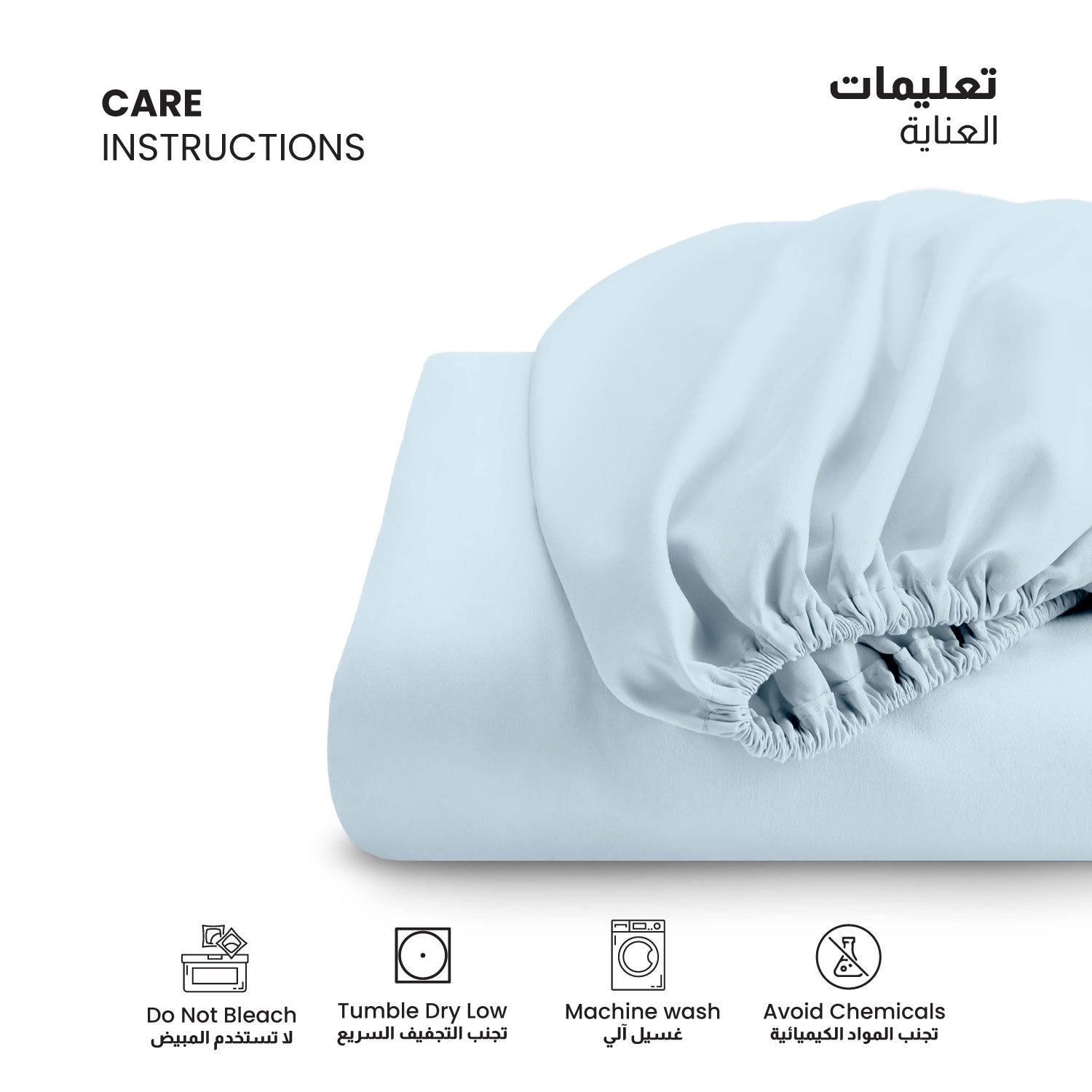 Supersoft Microfiber Single Fitted Sheet 90x200+20 CM Sky Blue with Deep Pockets