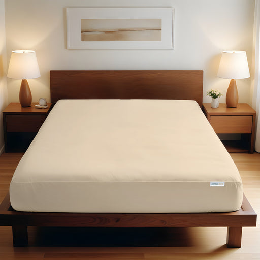 Super Soft Double Size Fitted sheet 120x200+25 cm Stone with Deep Pockets - Cotton Home
