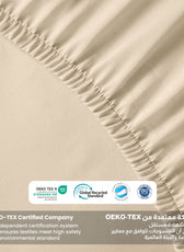 Supersoft Microfiber Double Size Fitted sheet 120x200+25 cm Stone with Deep Pockets