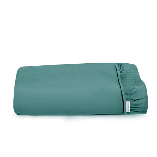 Super Soft King Size Fitted sheet 200x200+30cm Teal with Deep Pocktes - Cotton Home