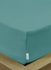 Super Soft King Size Fitted sheet 200x200+30cm Teal with Deep Pocktes - Cotton Home