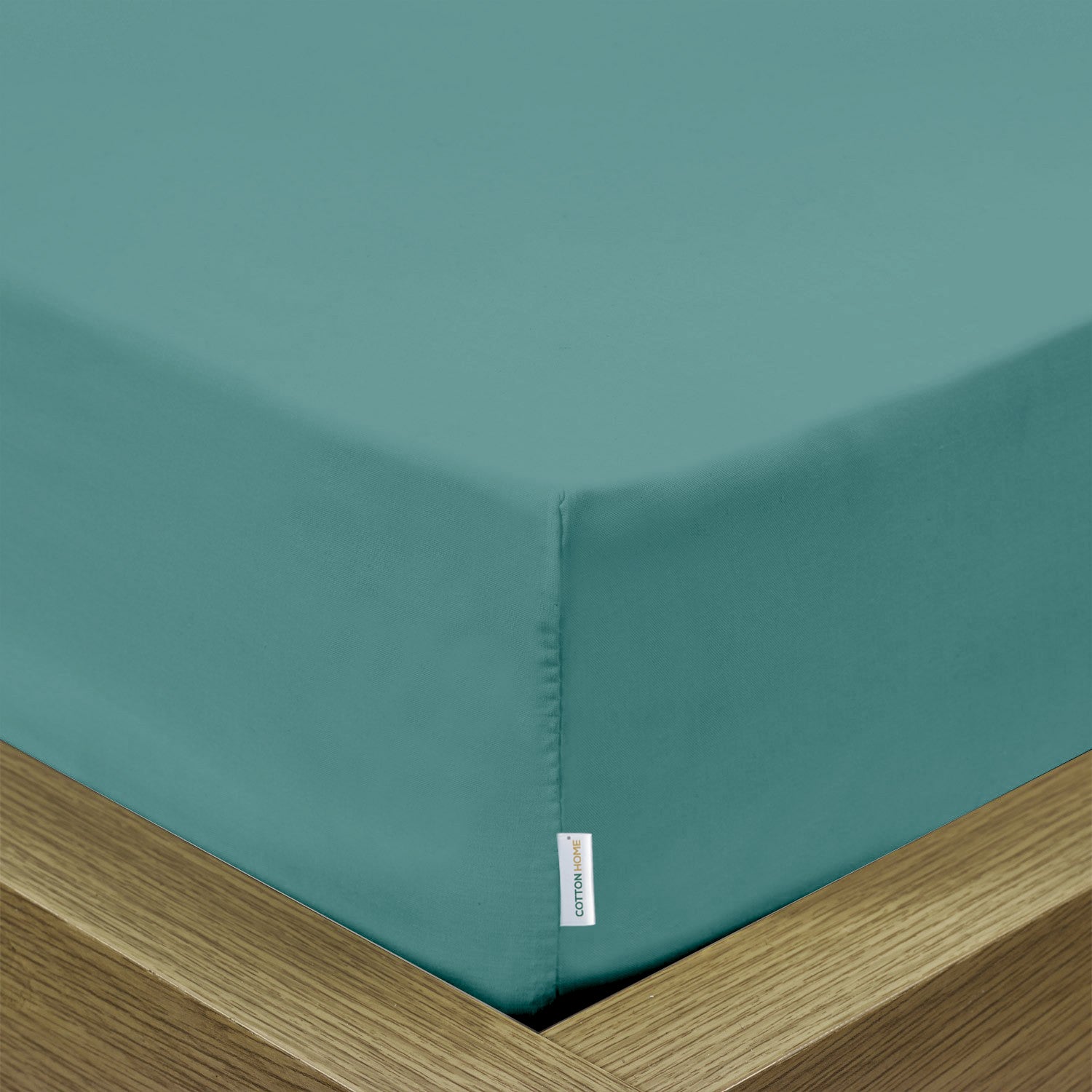 Super Soft Single Fitted Sheet 90x200+20 CM Teal with Deep Pockets - Cotton Home