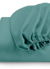Super Soft King Size Fitted sheet 200x200+30cm Teal with Deep Pocktes - Cotton Home