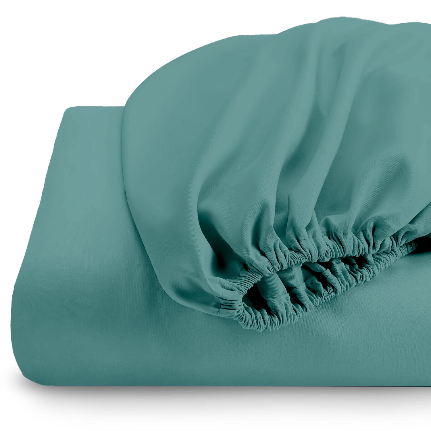 Super Soft Single Fitted Sheet 90x200+20 CM Teal with Deep Pockets - Cotton Home