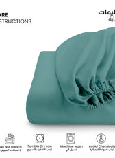 Supersoft Microfiber Twin Size Fitted sheet 160x200+30 CM Teal with Deep Pockets