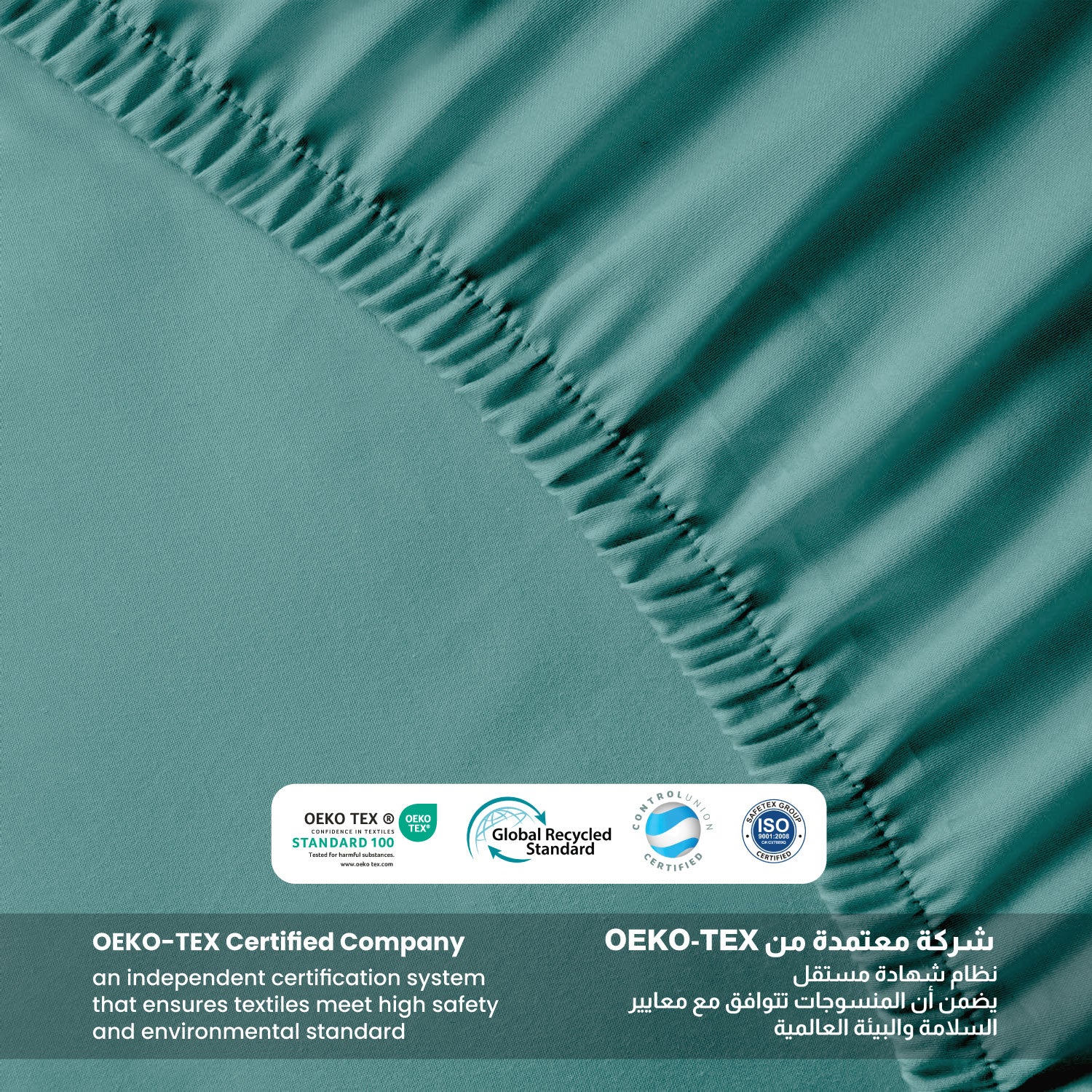 Supersoft Microfiber Twin Size Fitted sheet 160x200+30 CM Teal with Deep Pockets