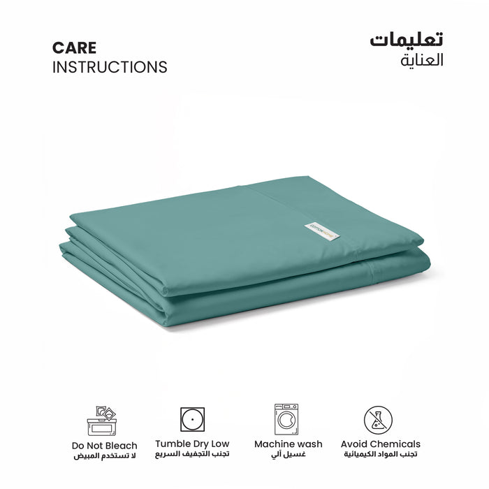 Flat Sheet Supersoft Microfiber King 220x240cm-Teal