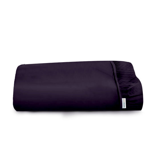 Super Soft Single Fitted Sheet 90x200+20 CM Violet with Deep Pockets - Cotton Home