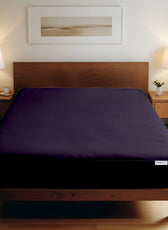 Super Soft Twin Size Fitted Sheet 160x200+30 CM Violet with Deep Pockets - Cotton Home