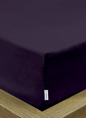 Super Soft Twin Size Fitted Sheet 160x200+30 CM Violet with Deep Pockets - Cotton Home