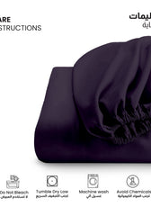 Supersoft Microfiber Single Fitted Sheet 90x200+20 CM Violet with Deep Pockets