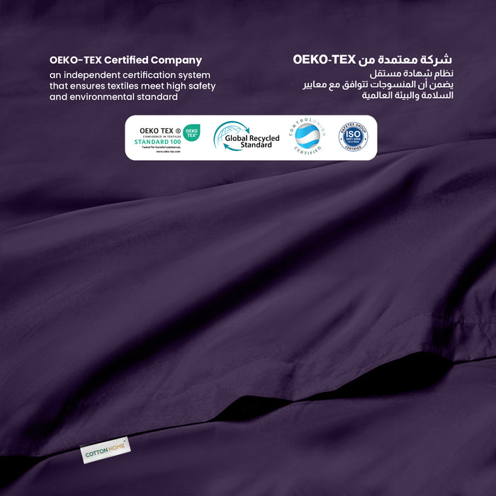 Flat Sheet Supersoft Microfiber Super King 240x260cm-Dk Purple