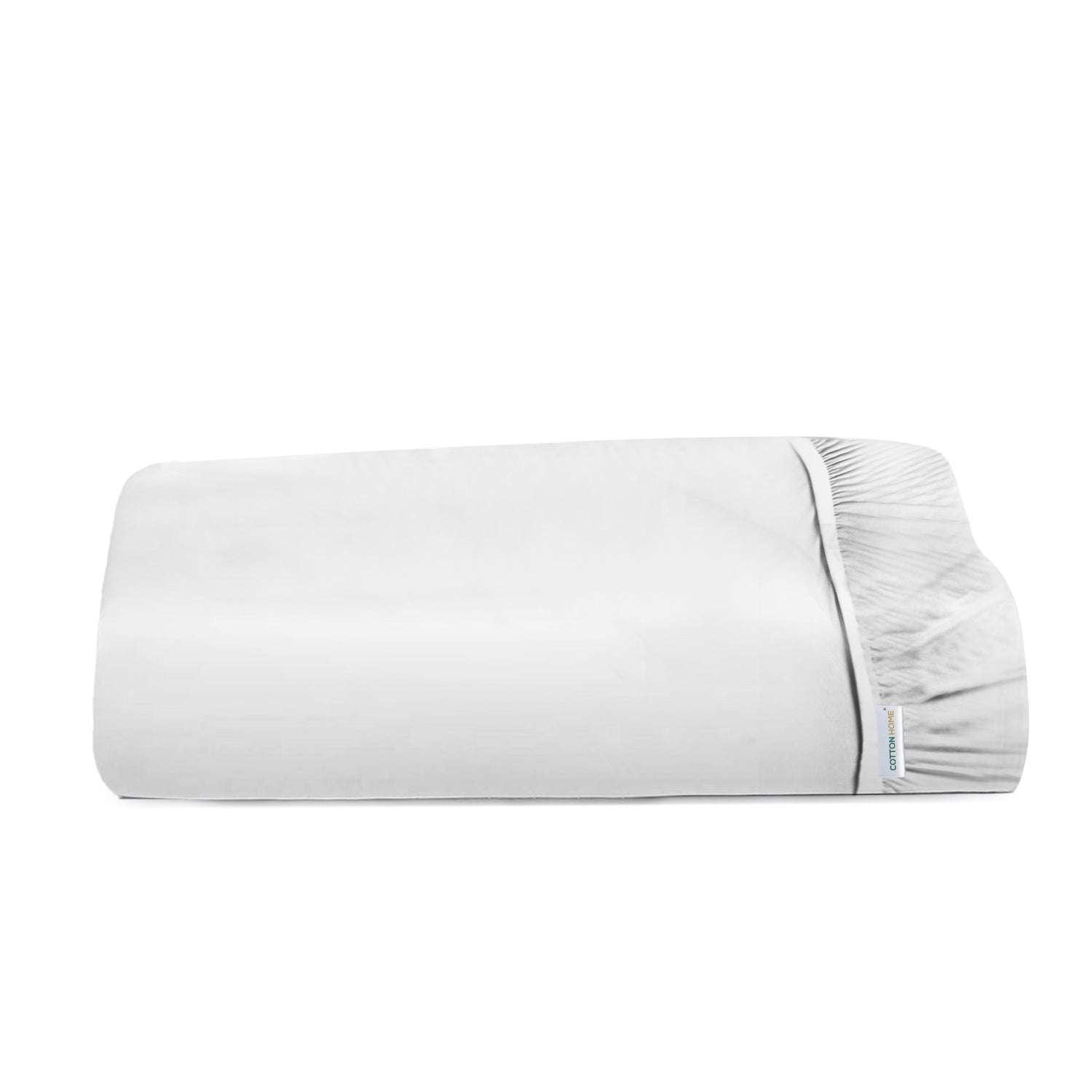 Super Soft Twin Size Fitted sheet 160x200+30 CM White with Deep Pockets - Cotton Home