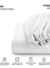 3 Piece Fitted Sheet Set Supersoft Microfiber White Single Size 120x200+25cm with 2 Pillow Case