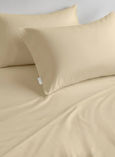 Egyptian Cotton Twin Size Beige Fitted Sheet 160X200+30CM with Pillow Case - Cotton Home