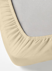Egyptian Cotton Twin Size Beige Fitted Sheet 160X200+30CM with Pillow Case - Cotton Home