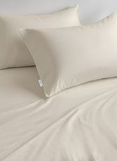 Egyptian Cotton Twin Size Ivory Fitted Sheet 160X200+30CM with Pillow Case - Cotton Home