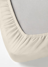 Egyptian Cotton Twin Size Ivory Fitted Sheet 160X200+30CM with Pillow Case - Cotton Home