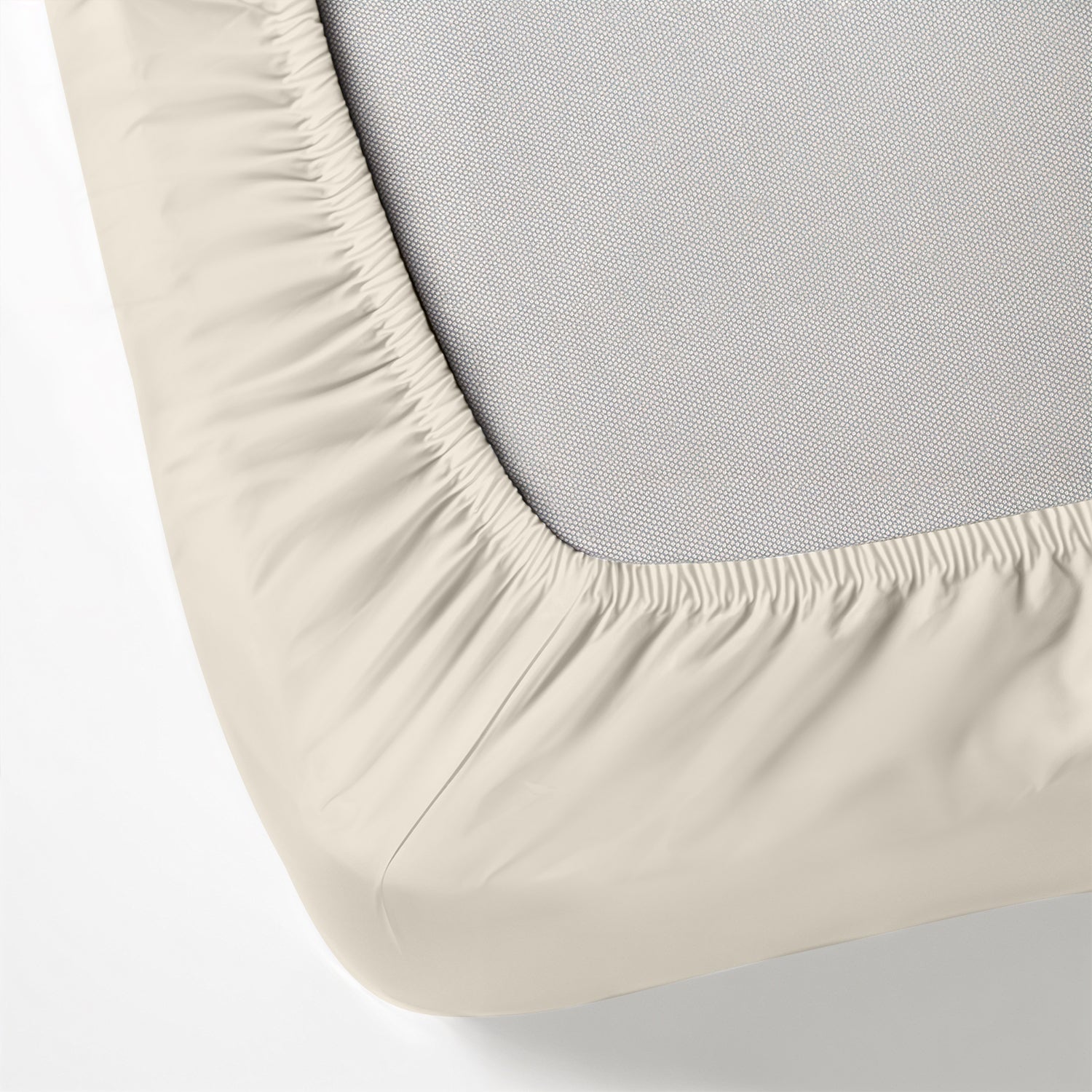 Egyptian Cotton Twin Size Ivory Fitted Sheet 160X200+30CM with Pillow Case - Cotton Home