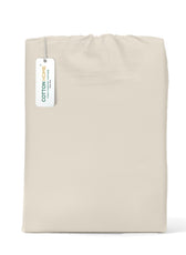 Egyptian Cotton Single Size Ivory Fitted Sheet 90X200+20CM with Pillow Case - Cotton Home