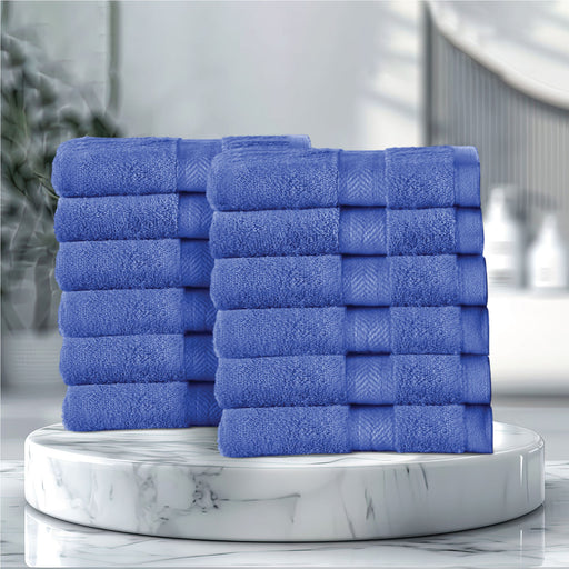 Cotton Face Towel 30x30 CM 12 Piece Set-Soft Feel, Quick Dry, Highly Absorbent Durable Towels - Cotton Home
