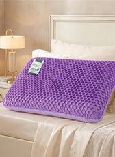 Flexi Grid Soft Purple Gel Top Memory Foam Pillow 40x60x14cm
