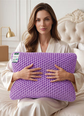 Flexi Grid Soft Purple Gel Top Memory Foam Pillow 40x60x14cm