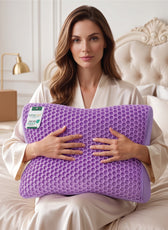 Flexi Grid Contour Memory Foam Pillow with Soft Purple Gel Top 40x60x10/12cm