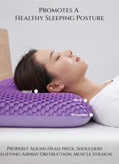Flexi Grid Soft Purple Gel Top Memory Foam Pillow 40x60x14cm