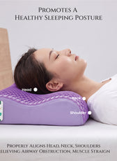 Flexi Grid Contour Memory Foam Pillow with Soft Purple Gel Top 40x60x10/12cm