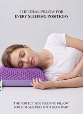 Flexi Grid Soft Purple Gel Top Memory Foam Pillow 40x60x14cm