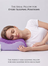 Flexi Grid Contour Memory Foam Pillow with Soft Purple Gel Top 40x60x10/12cm