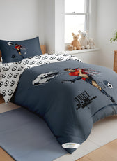 Kids Duvet Cover Set 3 Pcs - Football Print | 135x220cm | Microfiber | Cotton Home - Cotton Home