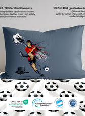 Kids Duvet Cover Set 3 Pcs - Football Print | 135x220cm | Microfiber | Cotton Home - Cotton Home