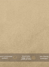 Serenity Velvet Pregnancy Pillow G-Shape Full Body Pillow  With Removable Cover Beige - Cotton Home