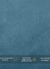 Serenity Velvet Pregnancy Pillow G-Shape Full Body Pillow  With Removable Cover Teal - Cotton Home