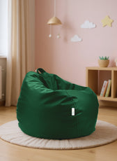 Kids Bean Bag Chair Premium PU Leather 50x80x80cm - Emerald Green