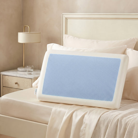 Gel Memory Foam Pillow 60x40 Removable Cover