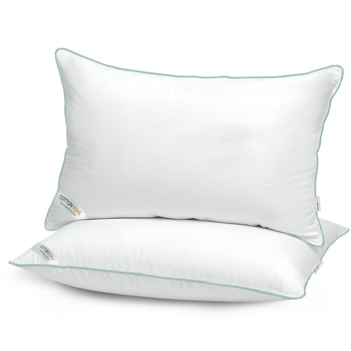 Bamboo Silk Filled Pillow 50x75cm Pack of 2  White - Cotton Home