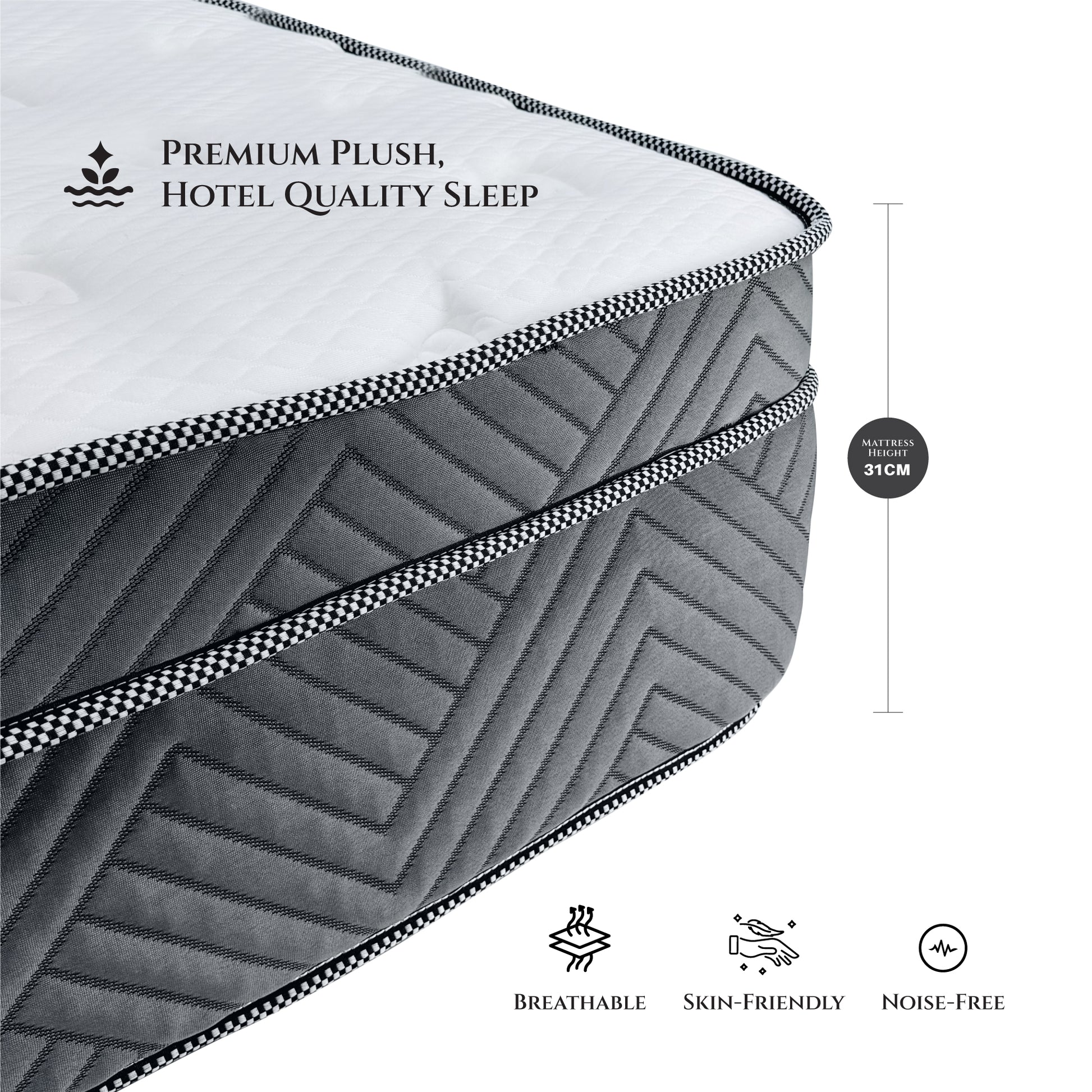 Cotton Home Glacier Memory Foam Pocket Spring Mattress