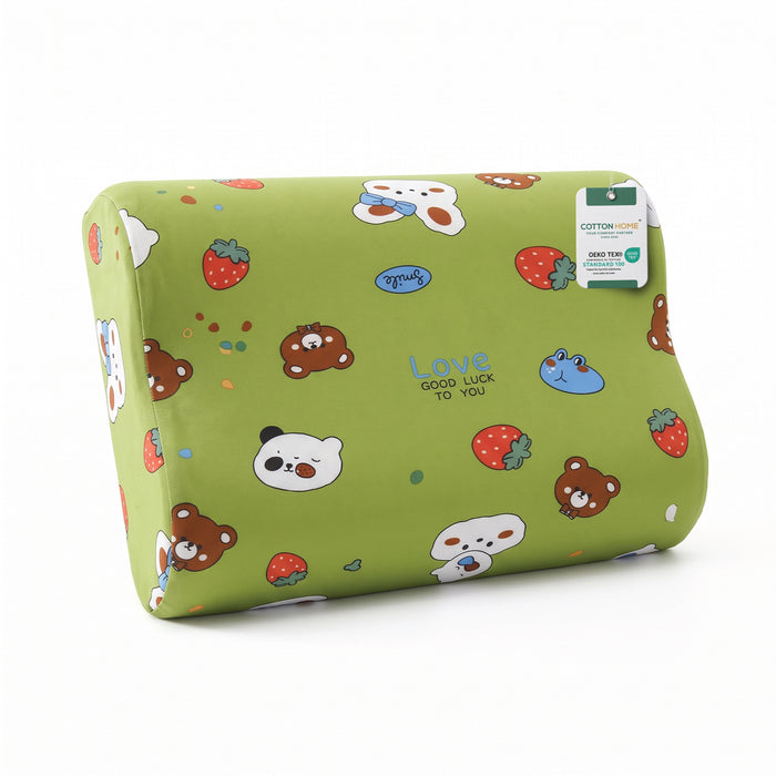Kids Contour Memory Foam Pillows - Good Luck (26x38cm)