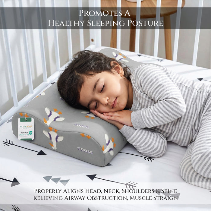 Kids Contour Memory Foam Pillows - Goose (26x38cm)