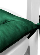 Velvet Slip Free Tufted  Chair Cushion Green 40x40cm - Pack of 2 - Cotton Home