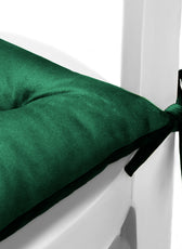 Velvet Slip Free Tufted  Chair Cushion Green 40x40cm - Cotton Home