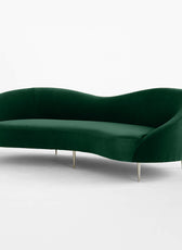 Luxe Lounge Luxurious Camel Velvet 3 Seater Sofa - 241cm Chic & Comfortable Lounge Seating - Cotton Home