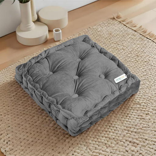 Serenity Velvet Multipurpose Seat Cushion 40x40cm Square Shape Seating - Cotton Home