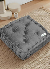 Serenity Velvet Multipurpose Seat Cushion 40x40cm  Pack of 2  Square Shape Seating - Cotton Home