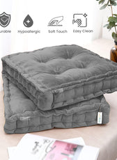 Serenity Velvet Multipurpose Seat Cushion 40x40cm Square Shape Seating - Cotton Home