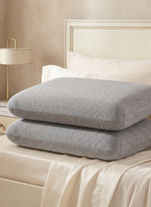 Breathable Grey Memory Foam Pillow - 40x60CM Pack of 2