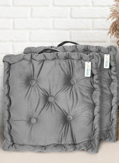 Serenity Velvet Multipurpose Seat Cushion 40x40cm  Pack of 2  Square Shape Seating - Cotton Home